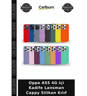 Oppo A55 4G içi Kadife Lansman Cappy Silikon Kılıf Cep Aksesuarı Cihaz Kabı Akıllı Telefon
