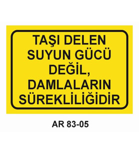 İŞ GÜVENLİĞİ UYARI LEVHASI 1 ADET PVC 21 X 29CM