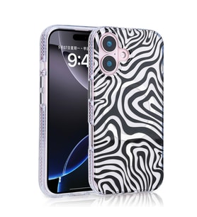 Lexroo iPhone 16 Kılıf M-safe Şarj Özellikli Jago Kılıf - Siyah-Beyaz