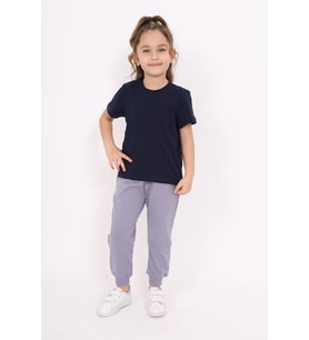 Toontoy Unisex Çocuk Baskılı Tişört (Lacivert)