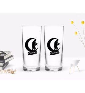 BK Home Renkli Baskılı Atatürk Temalı İkili Rakı Bardağı Seti-32 (Beyaz)