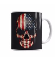 Skull Usa Kupa Bardak Porselen
