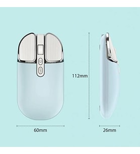 Dizüstü Bilgisayarlar için Kablosuz Fare, Ergonomik Sessizlik Tıklayın, Dizüstü Bilgisayar, PC, Ofis/Ev/İş, İki Elini Kullanabilen, Uzun Mesafe Sessiz Fare Açık pembe
