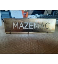 Mazemac Metal Ofis İsimlik (Beyaz)