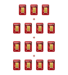 Nadir Gold 24 Ayar 15 Gram Külçe Altın (15 Adet 1 Gram Külçe Altın )