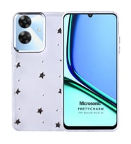 Microsonic Realme Note 60 Kılıf PrettyCharm Star (Gri)