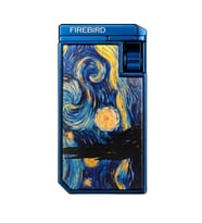 Firebird Çift Torch Pürmüz Yıldızlı Gece Desenli Mavi Puro Çakmağı TRM1016