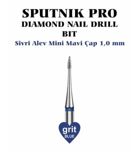Elmas Sivri Alev Mini Freze Mavi Çap 1,0mm