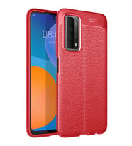 Huawei P smart 2021 Kılıf Esnek Pu-Deri Leather-Pu Serisi Protected Case (Kırmızı)