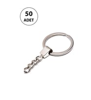50 Adet Çelik Anahtarlık Halkası