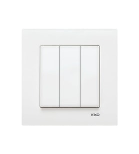 VİKO Karre 3 Lü Anahtar Beyaz 90967X68 VİKO