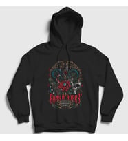 Presmono Unisex Siyah London Guns N' Roses Rock Kapüşonlu Sweatshirt 424160tt
