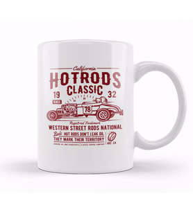 Hot Rod Classic Kupa Bardak Porselen