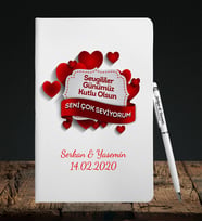 Sevgililer Gününe Özel Defter Kalem Seti 4