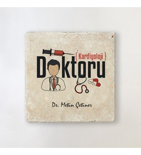Kişiye Özel Doktora Hediye Taş Bardak Altlığı