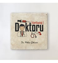 Kişiye Özel Doktora Hediye Taş Bardak Altlığı