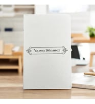 Kişiye Özel İsimli Çerçeve Tasarım Defter Ajanda