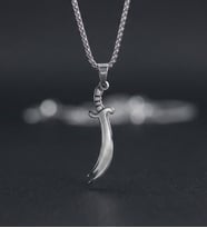 Unisex Zülfikar Zincir Kolye Hediyelik (Gümüş)