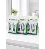 3 Paket Yedek Fırça Başlıkları, Oral B Braun için 12 Adet Elektrikli Diş Fırçası Başlığı, EB17-P Yumuşak Fırça Başlıkları Oral B pro 1000/3000/5000, Vitality Smart Genius Serisi