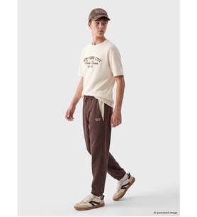 LCW Kids Kahverengi Baskılı Erkek Çocuk Jogger Eşofman Altı