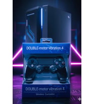 GlrTech P4 Siyah Kablosuz Oyun Kolu Double Motor Titreşimli Şarj Edilebilir PS4 Uyumlu