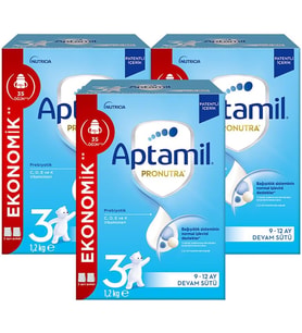 3 Prebiyotikli Devam Sütü 1200 x 3 Adet 3600 Gr