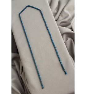 Hematit Doğal Taş Mat Mavi Dikdörtgen Kesim 2x4mm Dizi [AA]