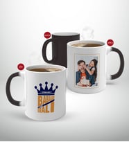 BK Gift Kişiye Özel Babalar Günü Hediyesi Fotoğraflı Sihirli Kupa Bardak-26 (Beyaz)