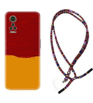 General Mobile GM 21 Pro GM 22 Pro Plus Kılıf Boyun Asklı Rasta Silikon Sarı Kırmızı Boya 1708