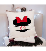 Minnie Mause İsim Baskı Yastık Kişiye Özel