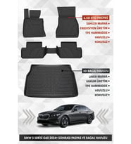 BMW G60 5 Serisi 2024 ve Sonrası Uyumlu 4.5D PRO Premium Havuzlu Oto Paspas ve Liner Bagaj Havuzu