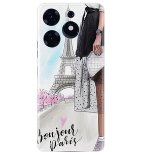 Tecno Spark 10 Pro Kılıf Resimli Desenli Baskılı Silikon Bonjour Paris 1419