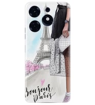 Tecno Spark 10 Pro Kılıf Resimli Desenli Baskılı Silikon Bonjour Paris 1419