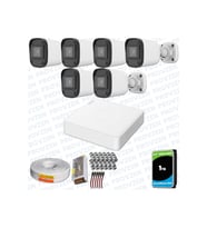 Provzen Hikvision Unv 6'lı Full HD Güvenlik Kamerası Set Gece Görüş, Mikrofon, Olay Anında Bildirim