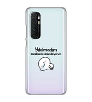 Xiaomi Mi Note 10 LITE Uyumlu Yıkılmadım Tasarımlı Şeffaf Telefon Kılıfı