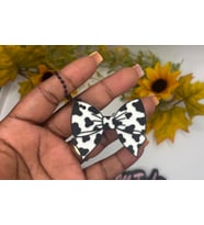 İnek Deseni (Cow Print) Fiyonk Anahtarlık ve Çanta Aksesuarı
