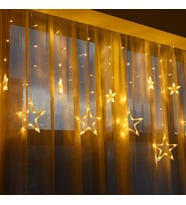 10 Saçaklı Yıldız Perde Led Mz-16-12