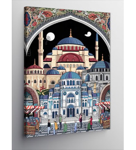 Kanvas Tablo Cami Miyatürü