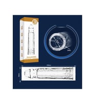 Sleeve Damarlı Dolgulu 4cm Uzatmalı Şeffaf Silikon Penis Kılıfı