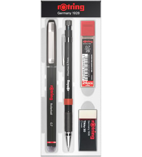 Visumax + Roller Ofis Seti- 0.7 mm, Siyah