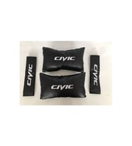 Honda Civic Nakışlı Deri 1 Çift Boyun Yastık Ve 1 Çift Kemer Pedi