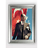 Gümüş Çerçeveli Atatürk Tablo cv1083