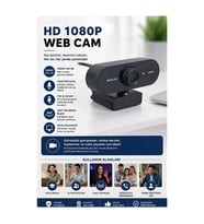 Webcam Orjınal Hd 1080p Konferans Kamera Dahili Mikrofon Görüntülü Sohbet Yayın Kamerası Hd Video