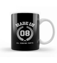 2008 Made In 08 All Genuine Parts Kupa Bardak Porselen