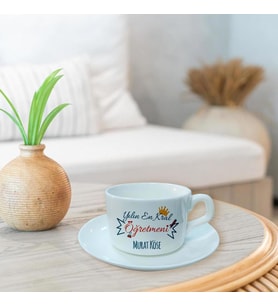 Kişiye Özel Öğretmenler Günü Baskılı Fincan HK2338 (Beyaz)
