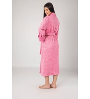 Nuşa Jakarlı Bambo Cotton Bayan Bornozu (Pembe)