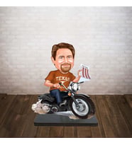 KİŞİYE ÖZEL KARİKATÜR  çalışan motorcu adam BİBLOSU