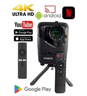 Yüksek Çözünürlüklü 4K Ultra HD Taşınabilir Projektör, Android İşlemcili
