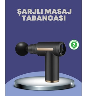 Sporcu Kas Masaj Tabancası 6 Kademe Güçlü Titreşim 4 Başlık Şarjlı Masaj Aleti