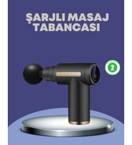Sporcu Kas Masaj Tabancası 6 Kademe Güçlü Titreşim 4 Başlık Şarjlı Masaj Aleti